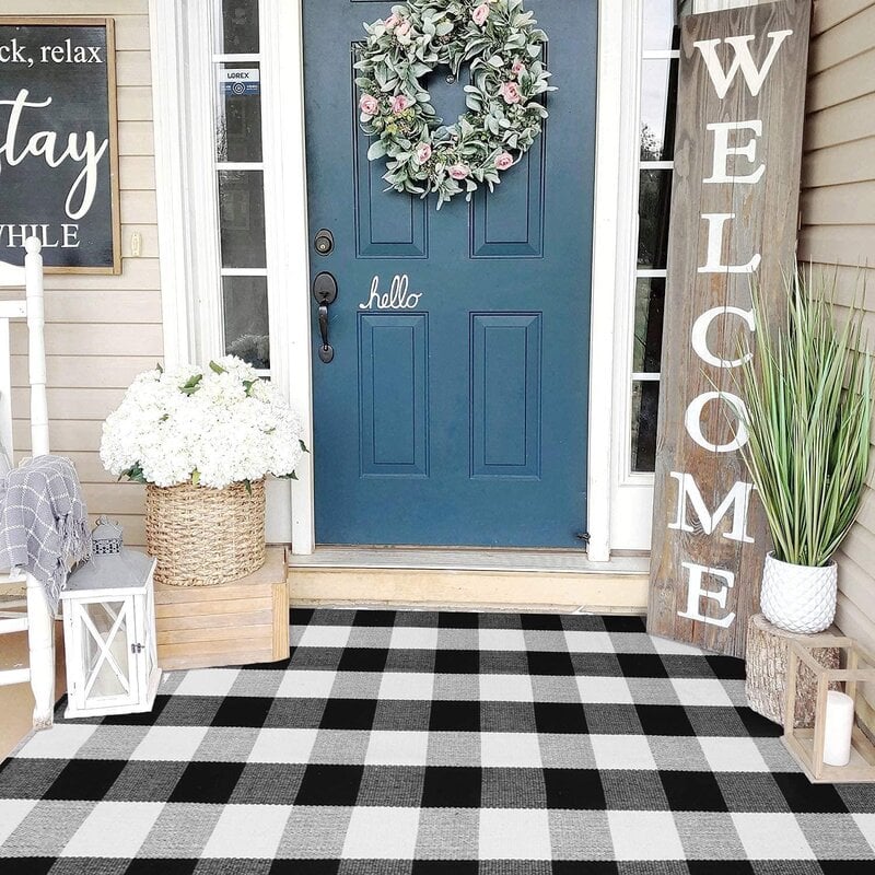 Put a Gingham Rug in Front of the Door