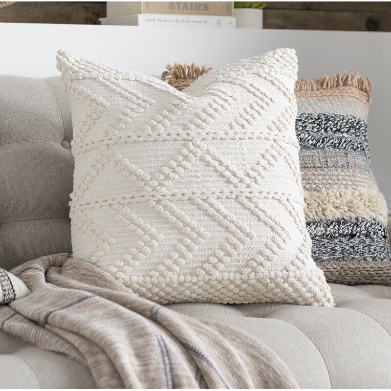 White Textured Pillow Cover to Go with Any Room