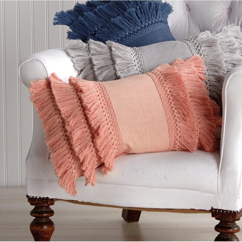 A Pink Tassel Pillow for Romantic Vibes