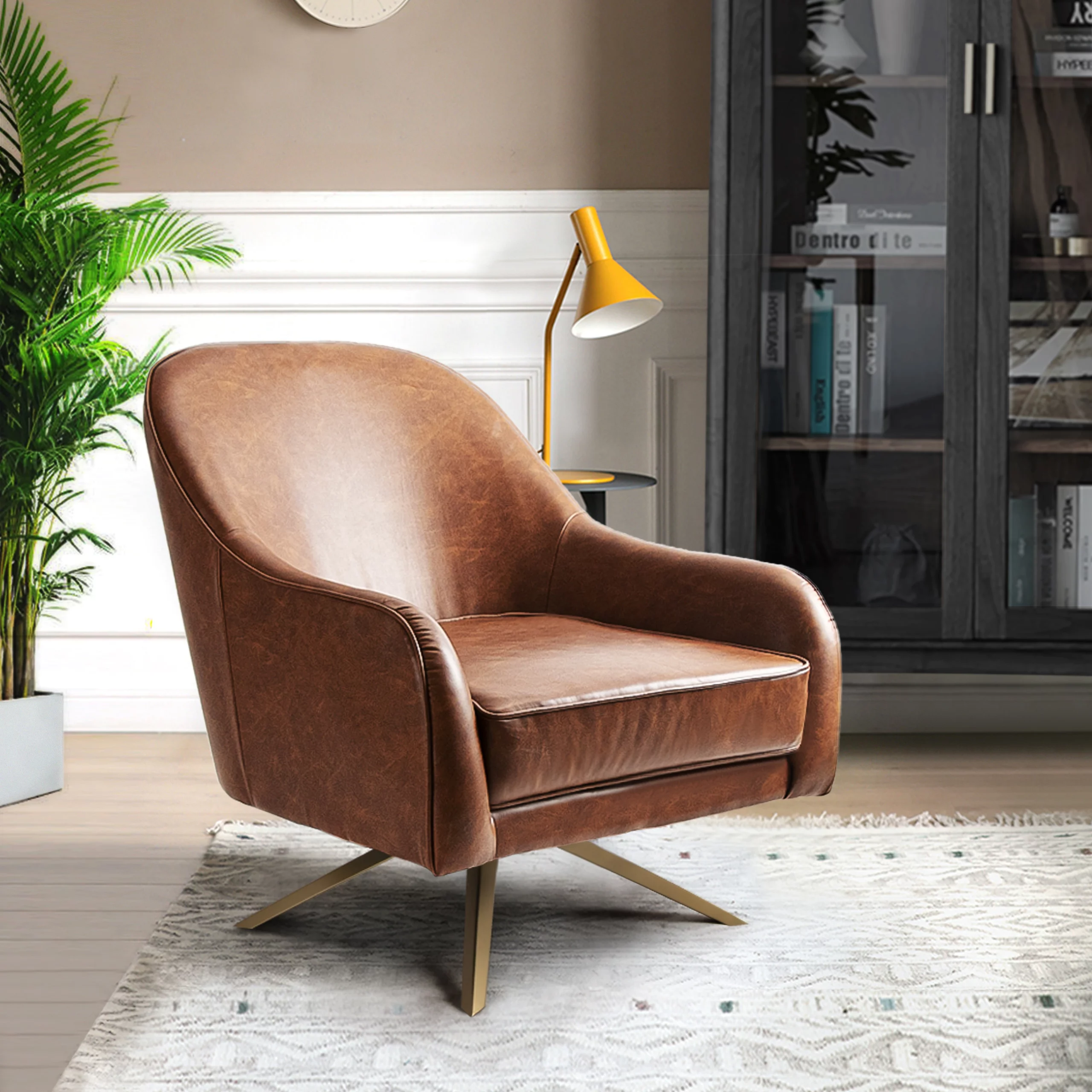 Bring in a Leather Chair for an Earthy Feel