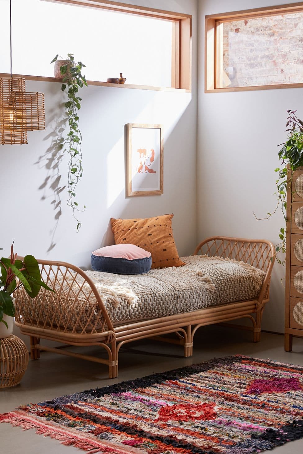 Play Double-Duty with this Rattan Daybed