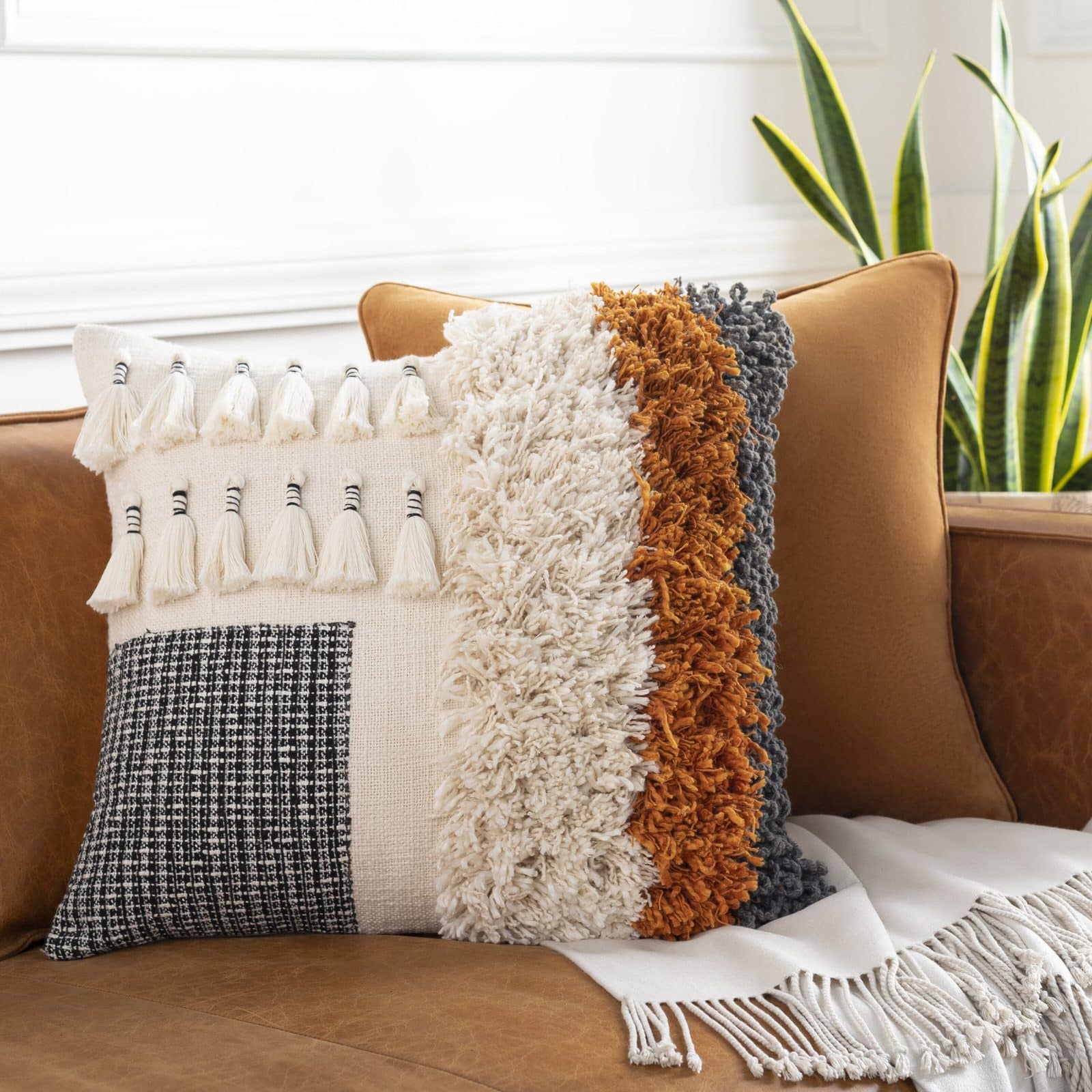 Neutral Bohemian Throw Pillow that Offers Big Impact