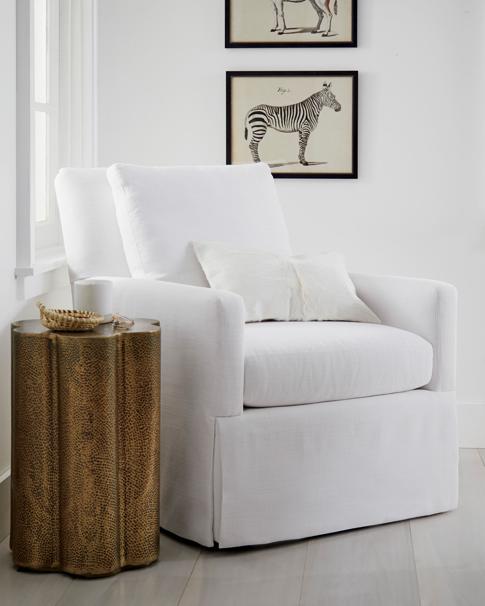 Match Any Style with a White Slip Covered Chair
