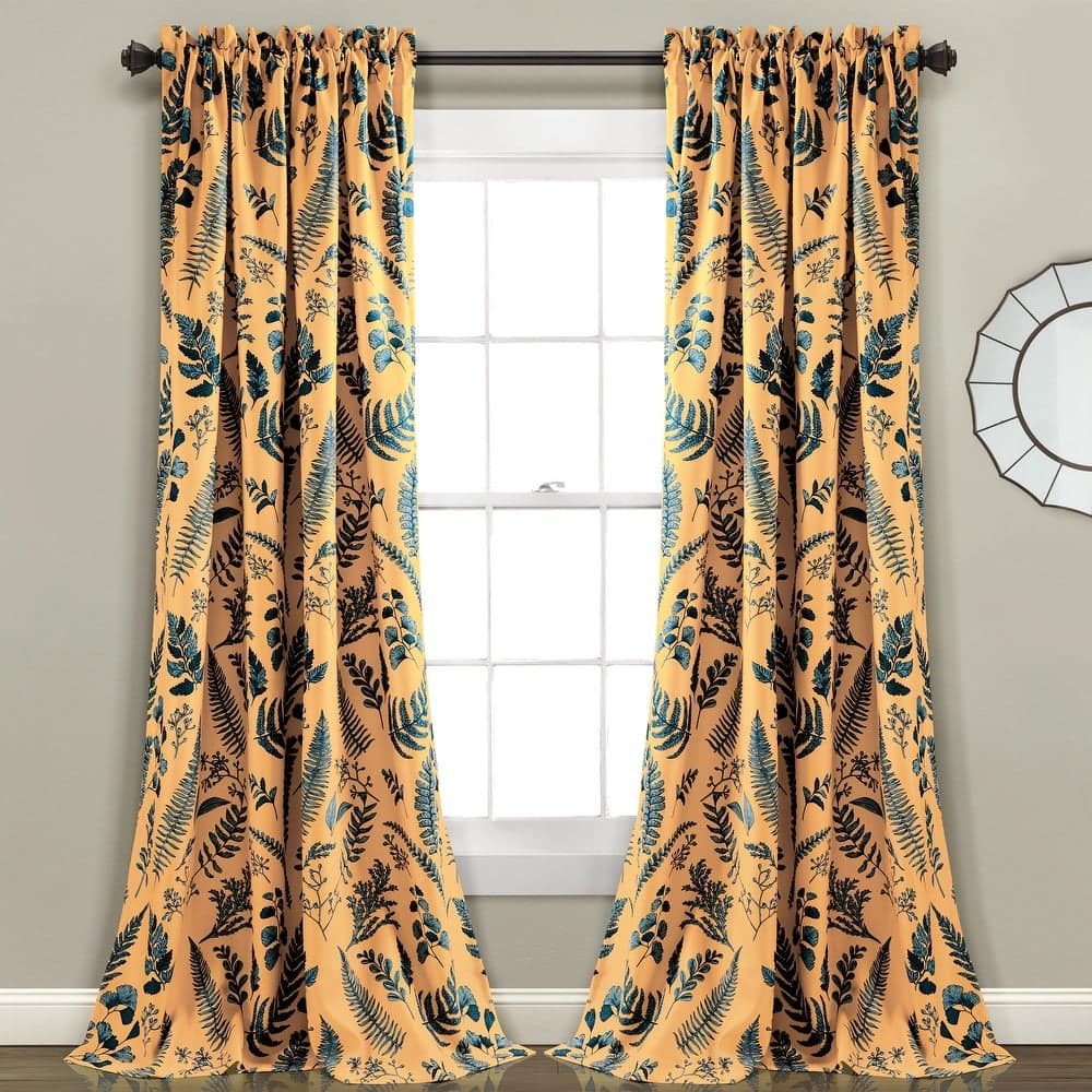 orange and purple curtains