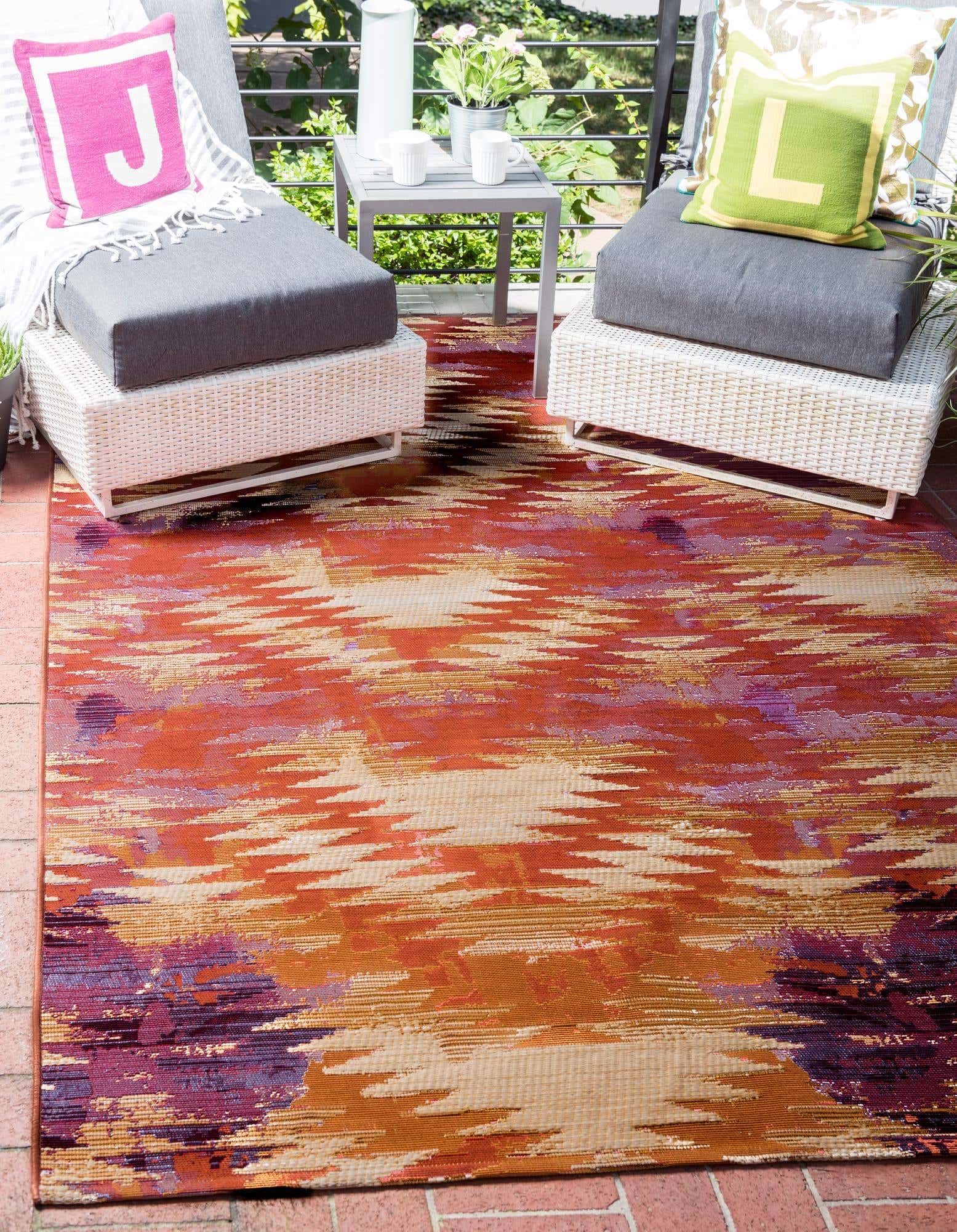 Abstract Outdoor Area Rug