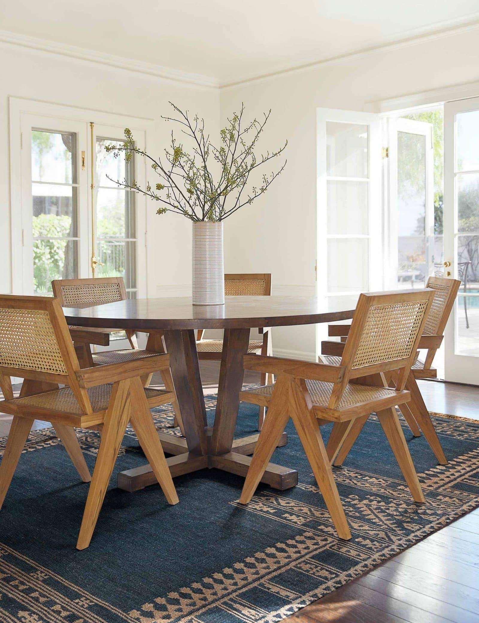 Mix Wood and White for Your Dining Set