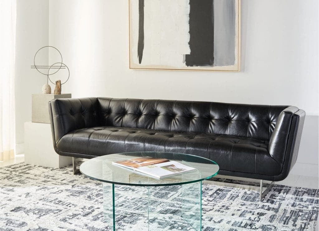Black Leather Sofa Decorating Ideas, Black Leather Couch Design Ideas