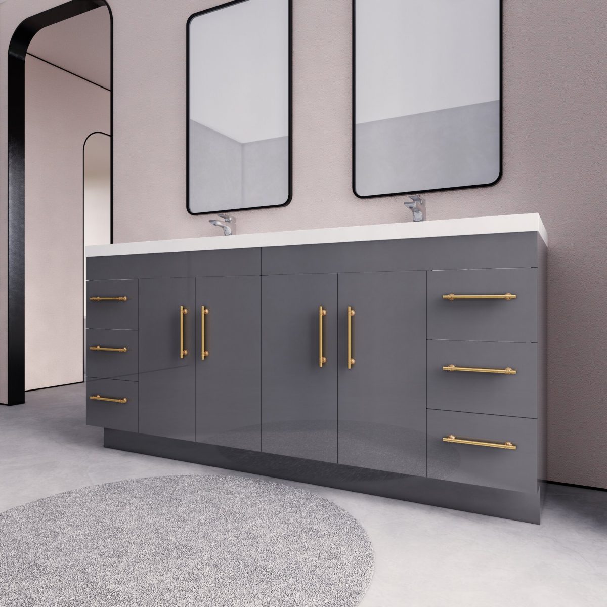 12 Pink and Grey Bathroom Ideas