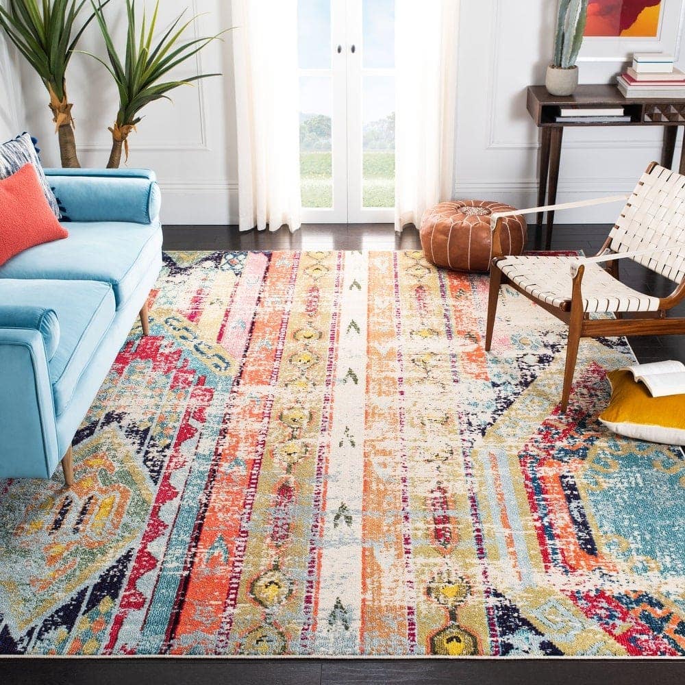 Blaze It Up with a Bold Boho Floor Blanket