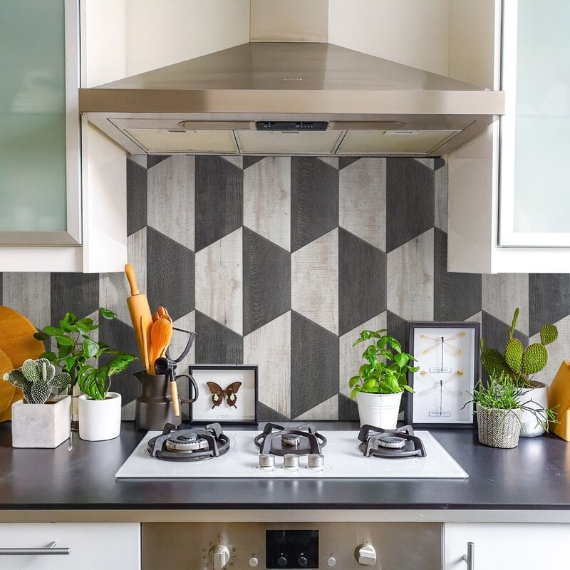 Hang a Two-Tone Hex Tile