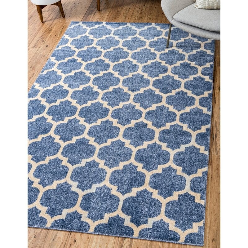Try a Trellis Print in Blue and White