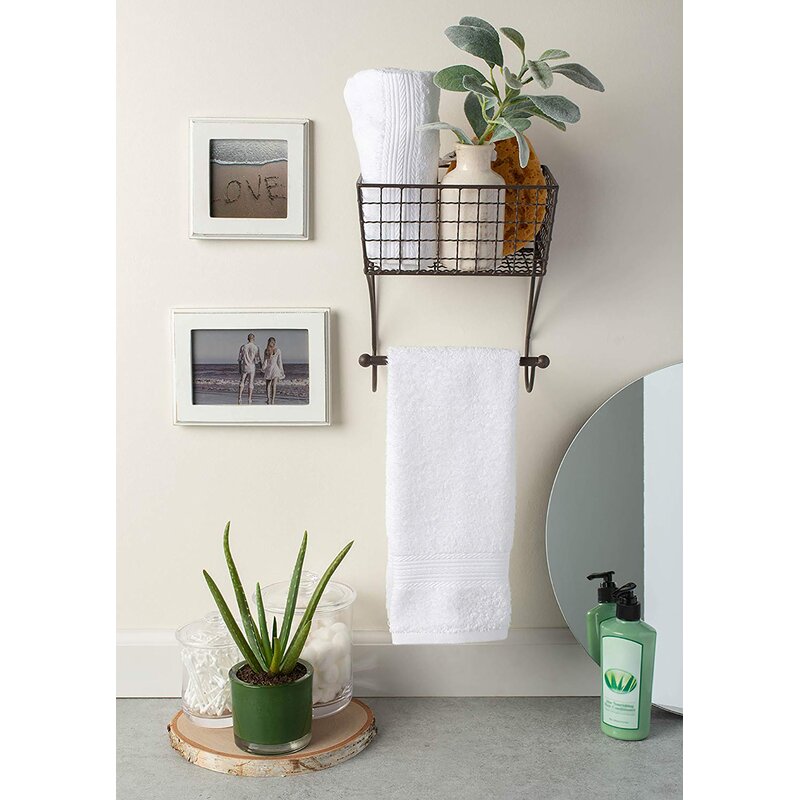 Use a Metal Wire Basket Rag Rack