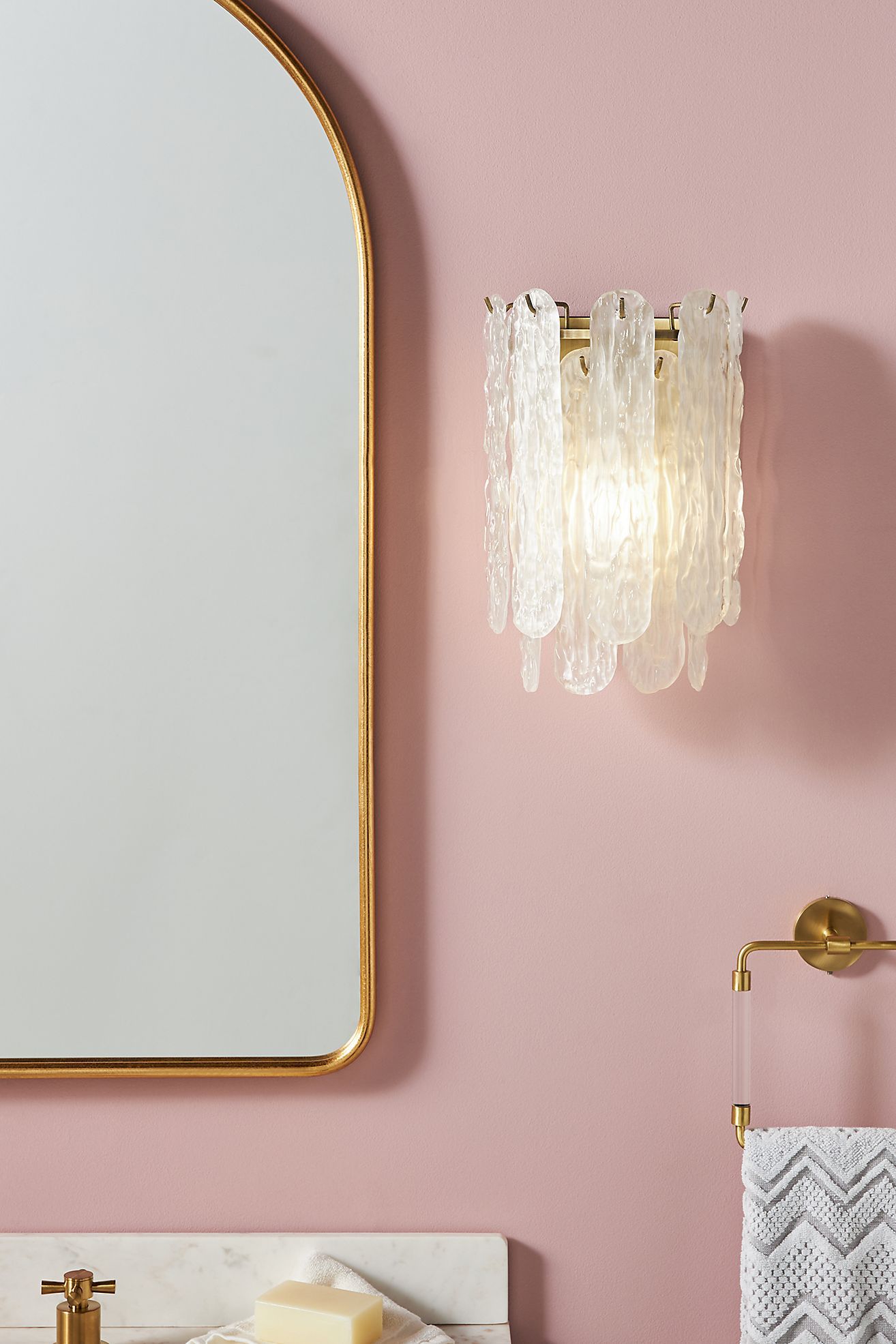 Add Some Elegance With a Textured Glass Sconce