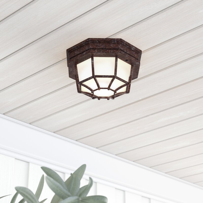 Run with a Rustic Bronze Flush Mount Ceiling Light