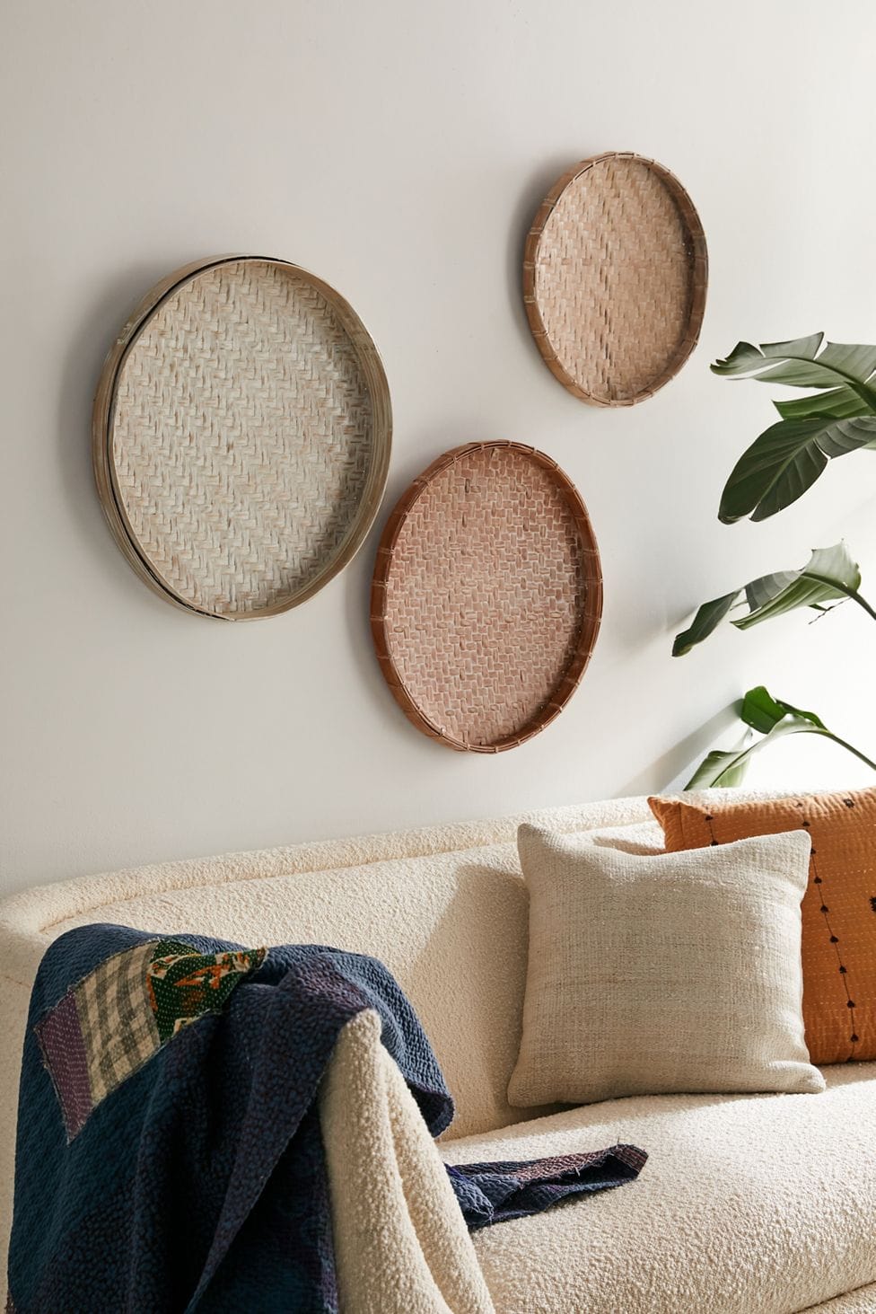 Add Bamboo Baskets for Warm Artwork