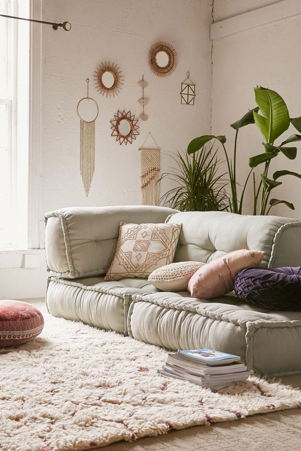 For the Boho Bedroom, Try a Floor Cushion