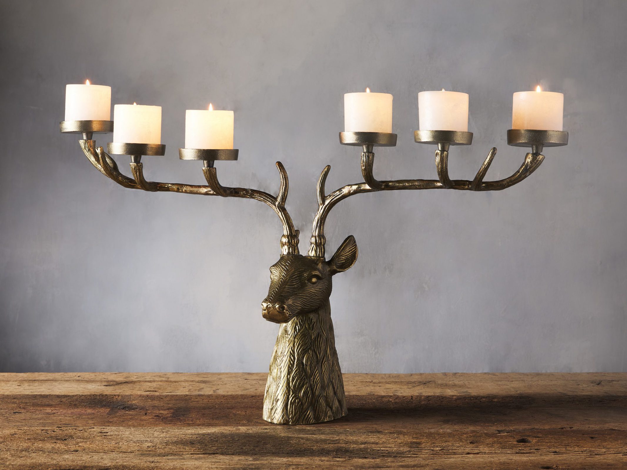 Demand Attention with a Stag Head Candle Holder