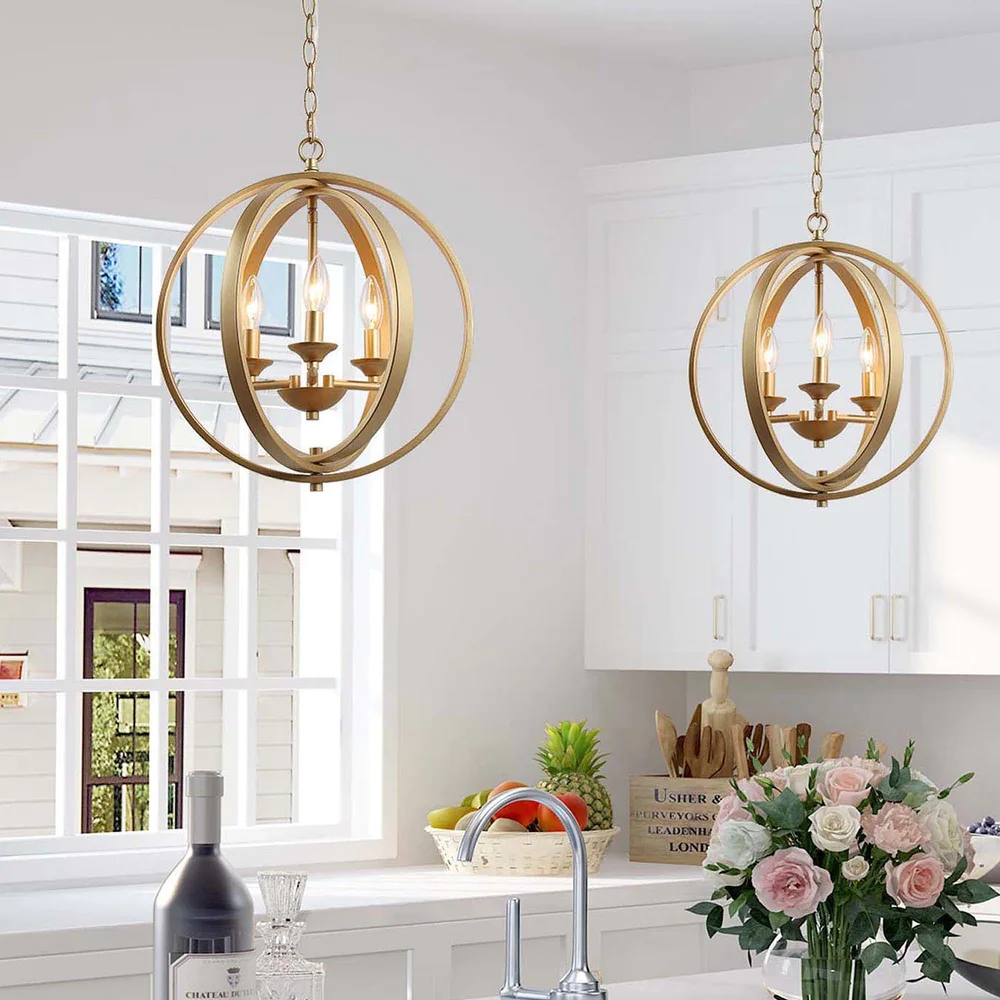 Round and Glam 3-Light Chandelier