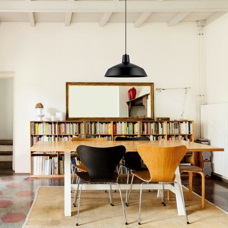 Create a Trendy Dining Room with a Bookshelf + Mirror Combo