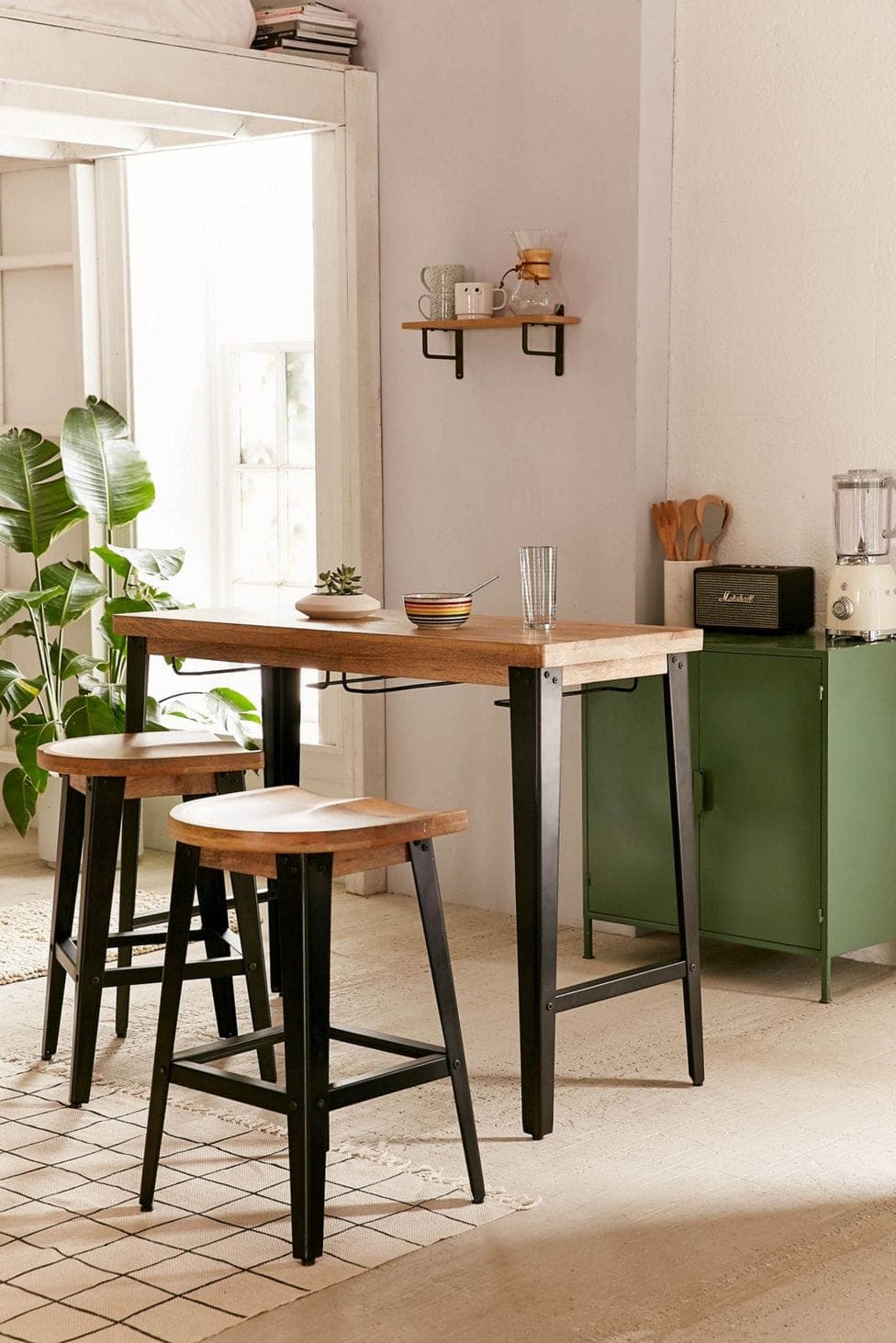 For a Small Space, Try a Breakfast Bar Set