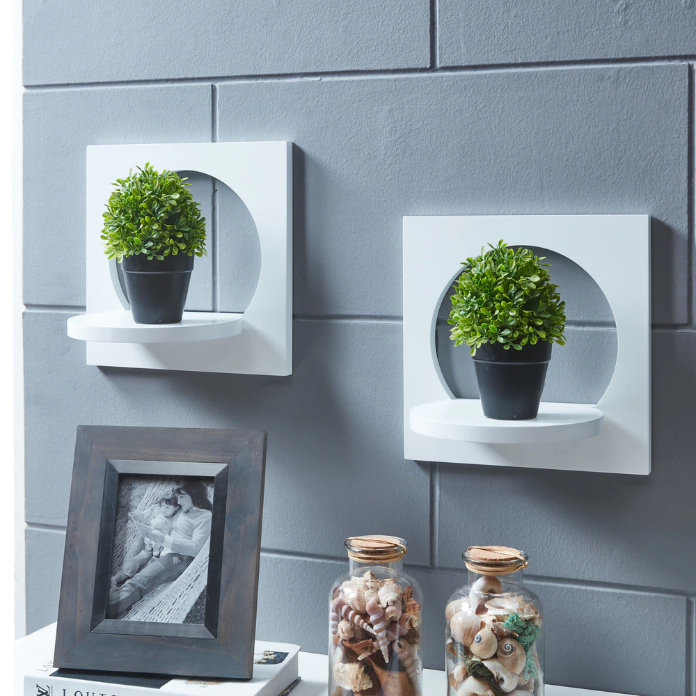 Match Silhouette Shelves with Greenery