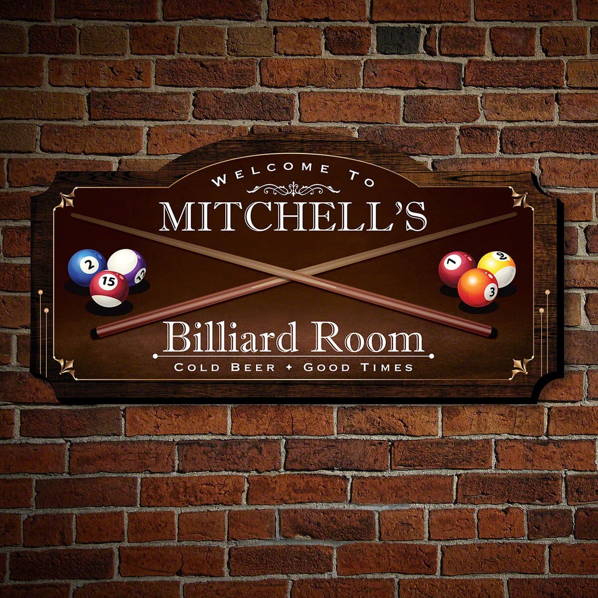 Put Up a Personalized Billiard Sign