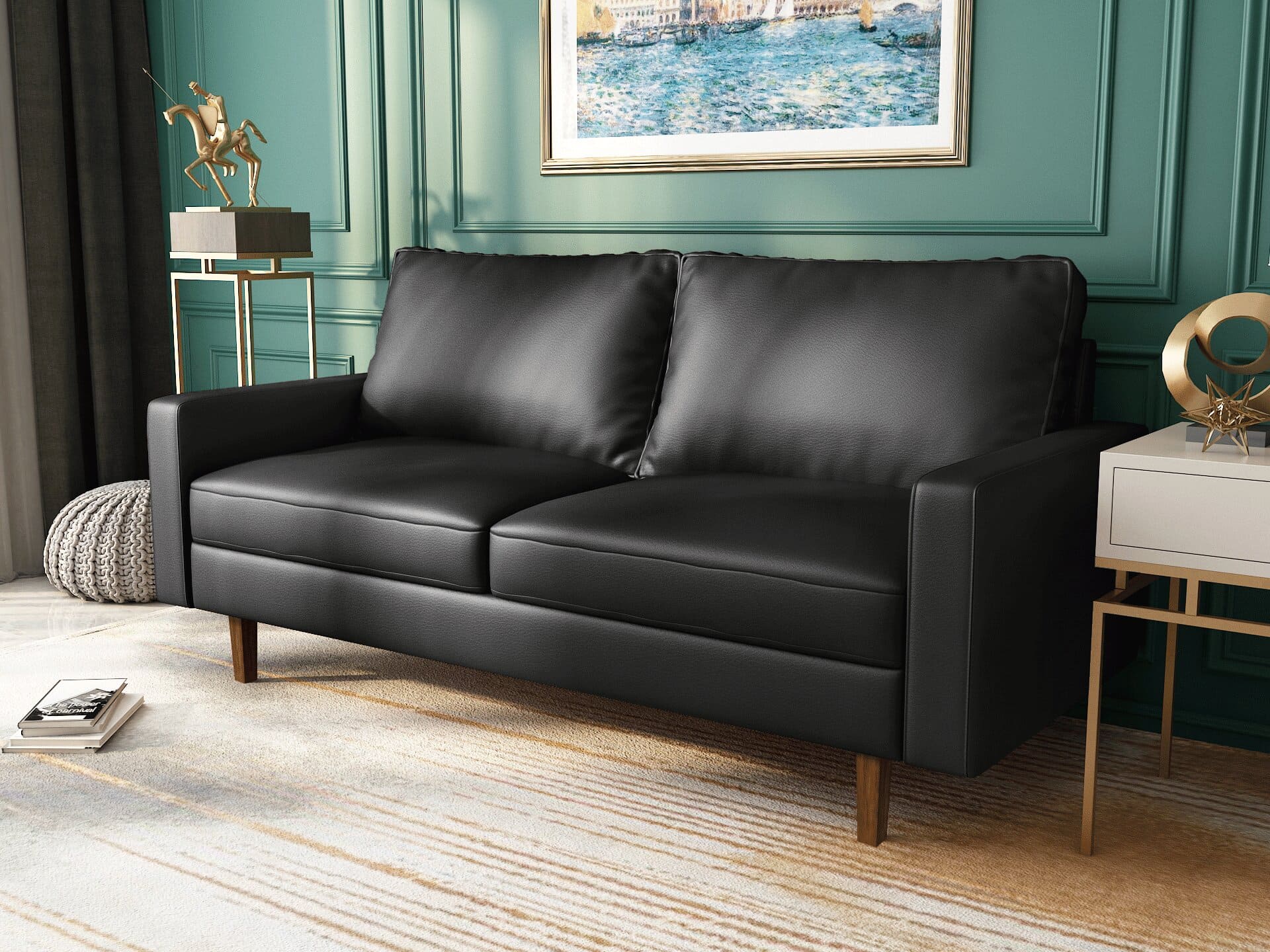 How To Decorate With A Black Leather Sofa at Alberta Haven blog