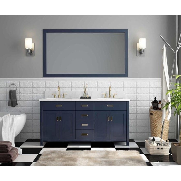 16 Grey And Blue Bathroom Ideas - Bathroom Tile Ideas With Navy Blue Vanity