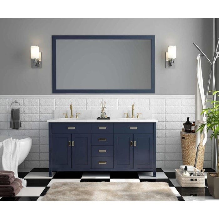 Add Plenty of Storage With a Navy Blue Vanity