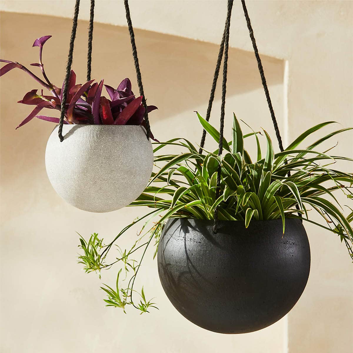 Try Orb Hanging Planters for a Modern Look