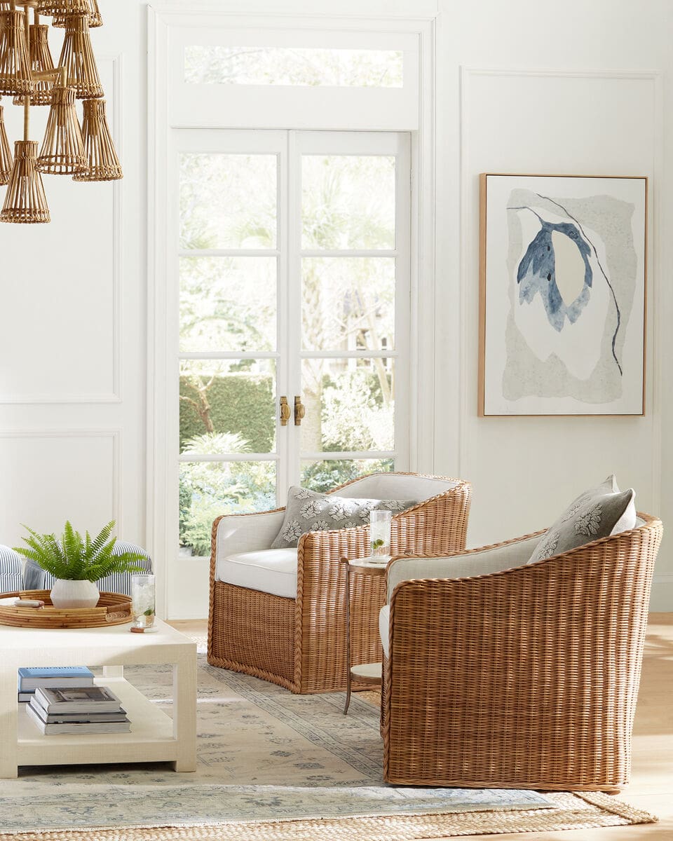 Try a Rattan Swivel Chair for a Modern Touch