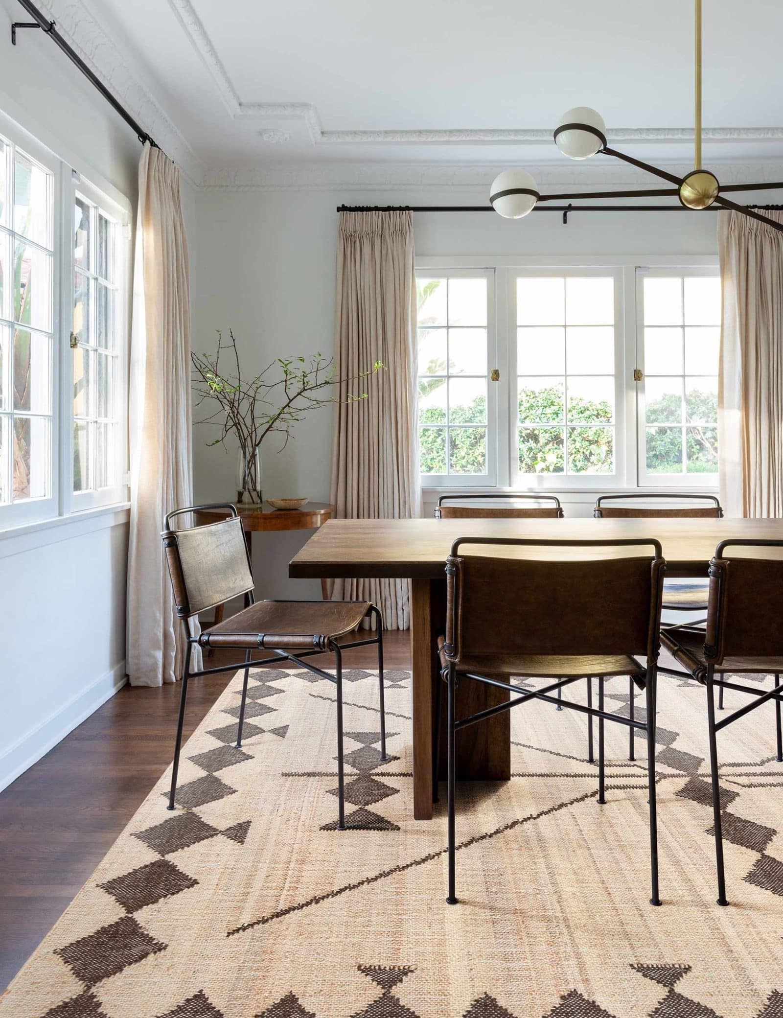 Anchor Your Dining Set with a Large Rug