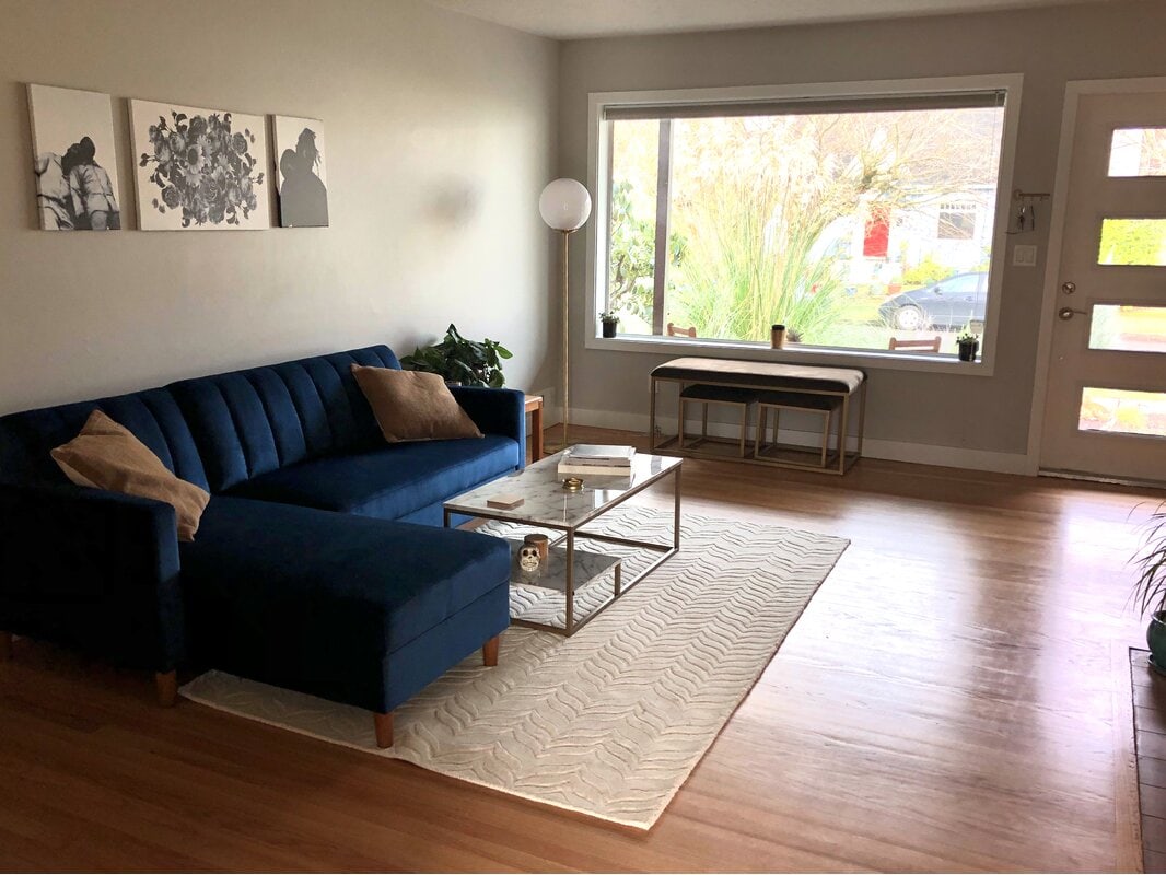 Navy Blue Sectional