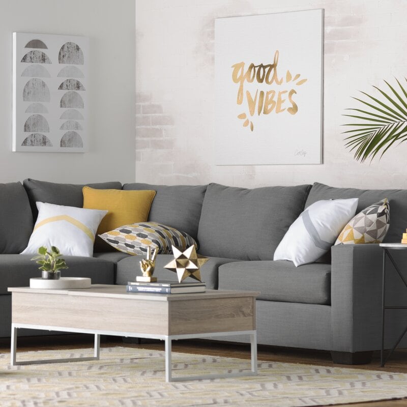 Living Room Decor Ideas With Grey Sofa Bryont Blog   1. Accessorize With Gold 