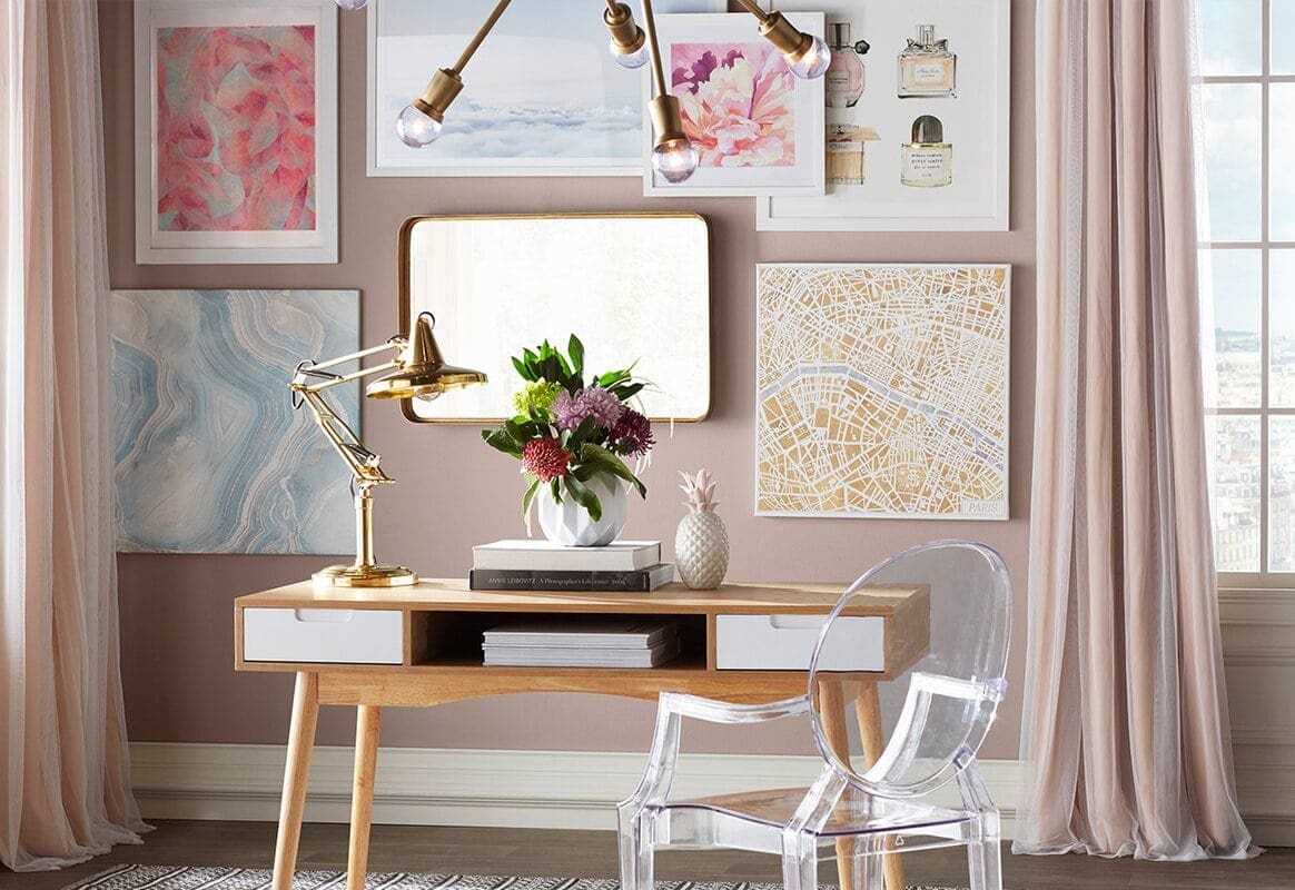 Create a Gallery Wall Behind Your Desk