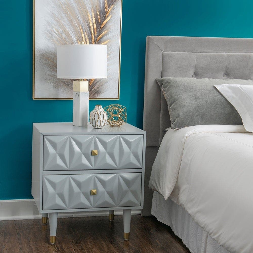 Going Great with a Textured Geometric Nightstand