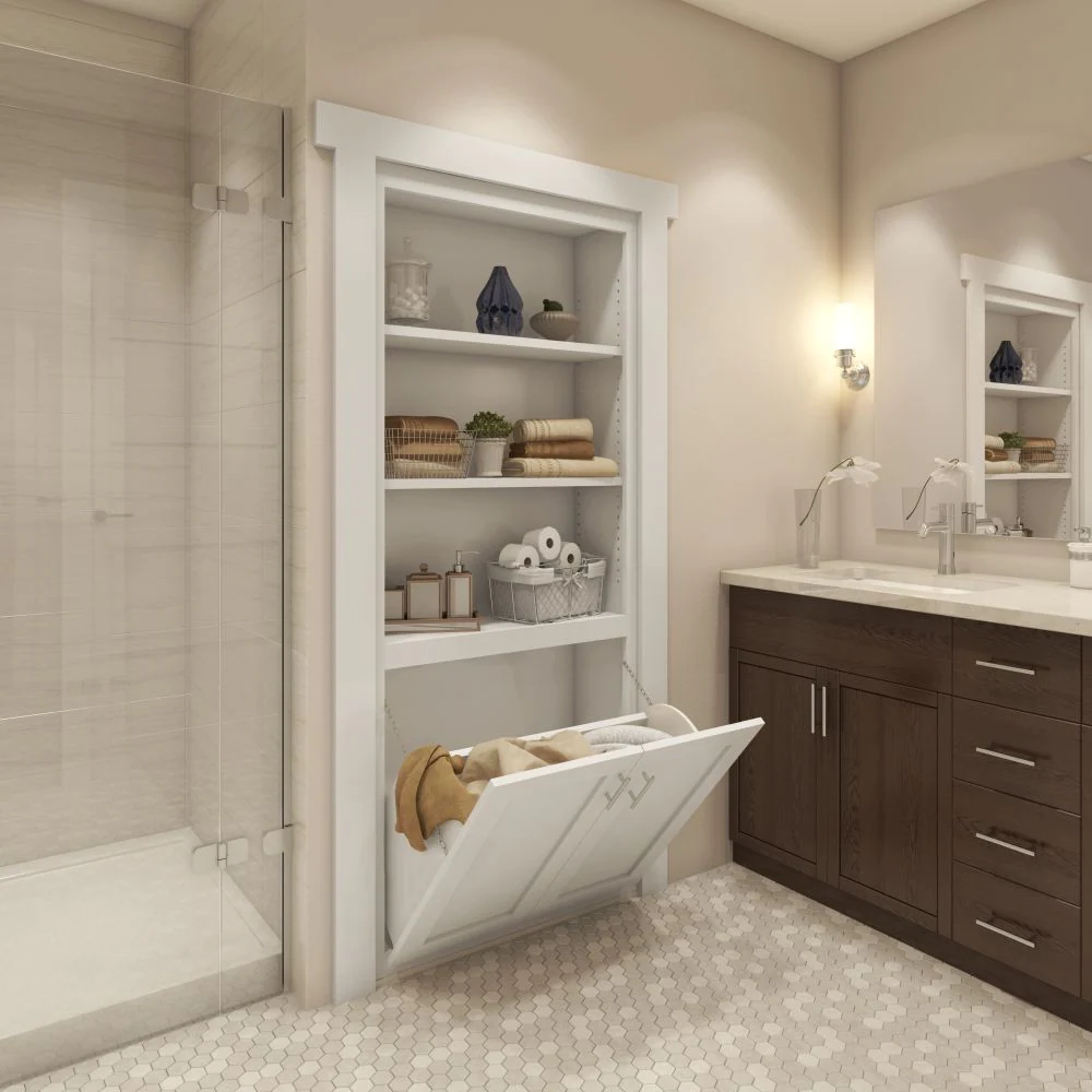 Turn to a Hidden Door for the Bathroom Closet