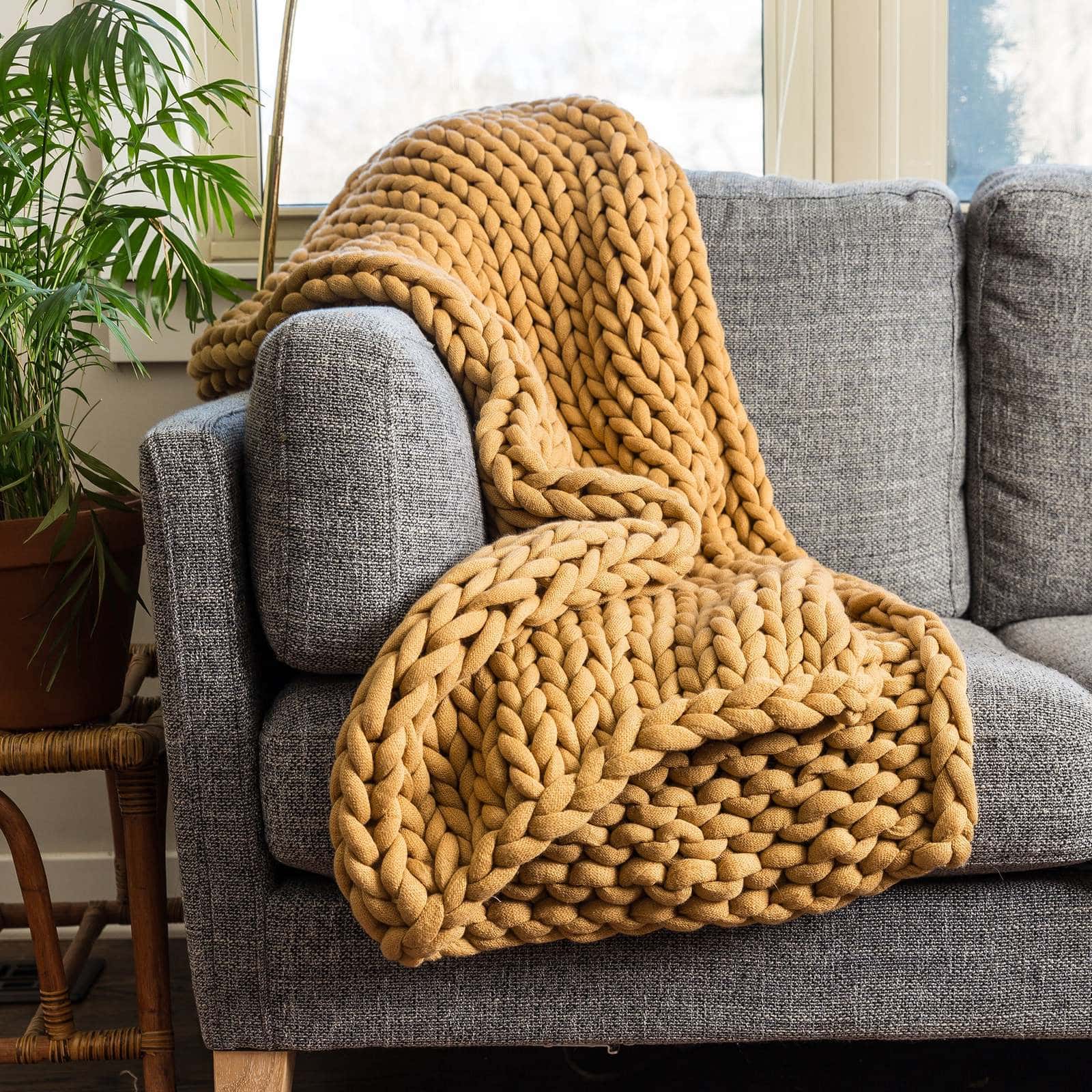 Layer on a Chunky Knit Throw
