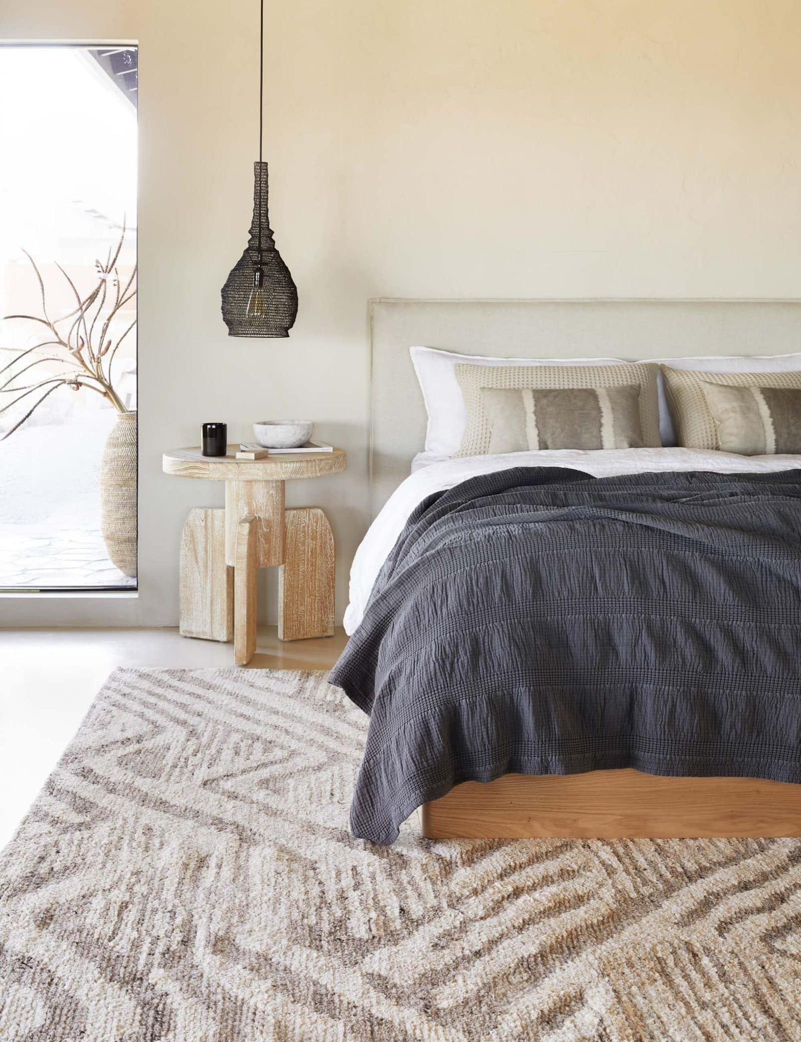 Manic for Bedding in Textured Midnight