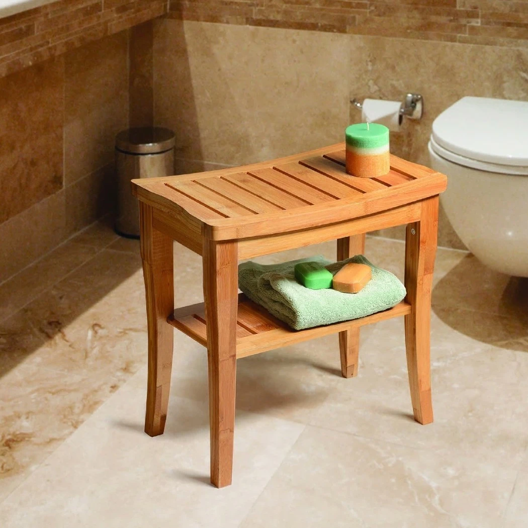Take a Break with a Bamboo Shower Bench