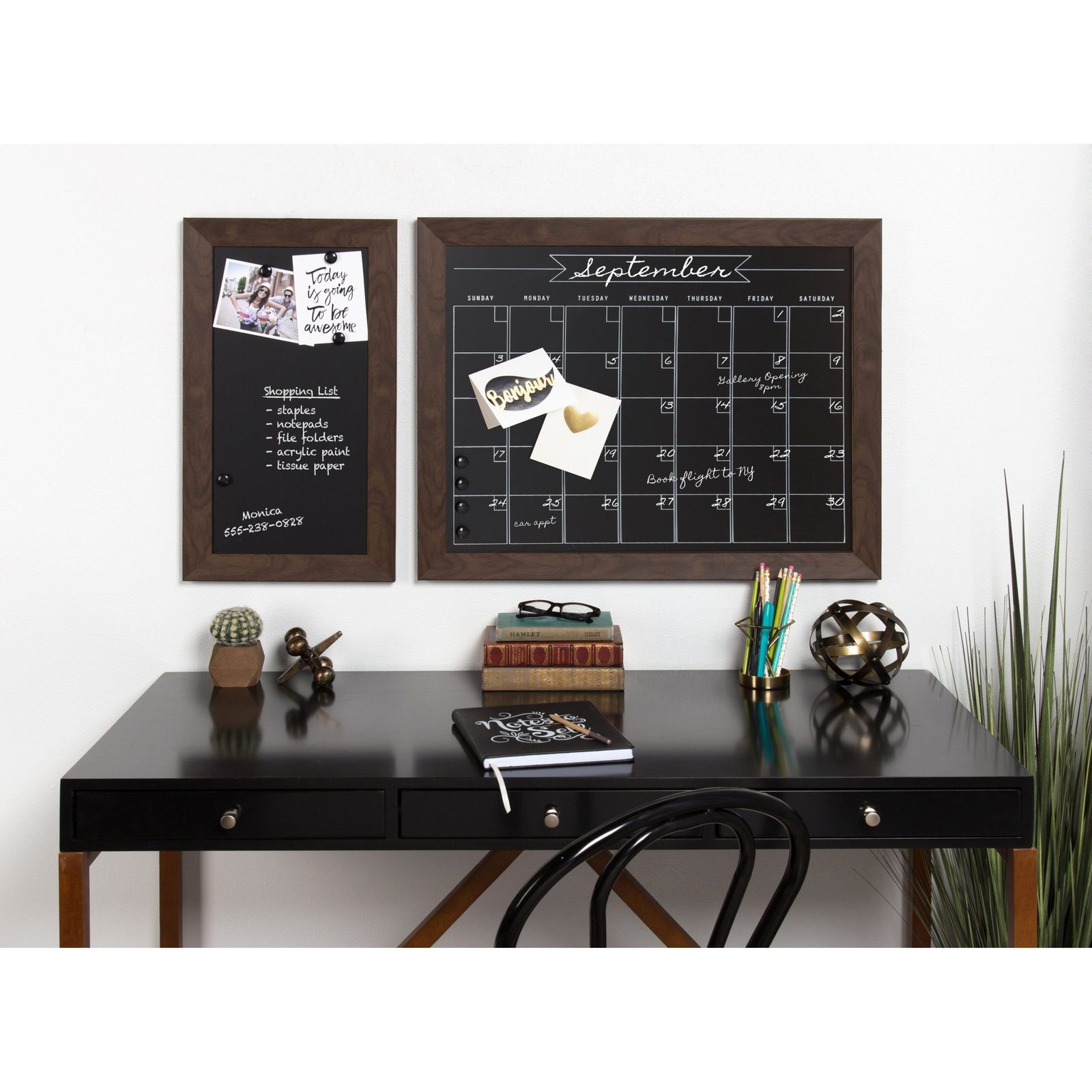 Put Framed Chalkboards Over Your Desk