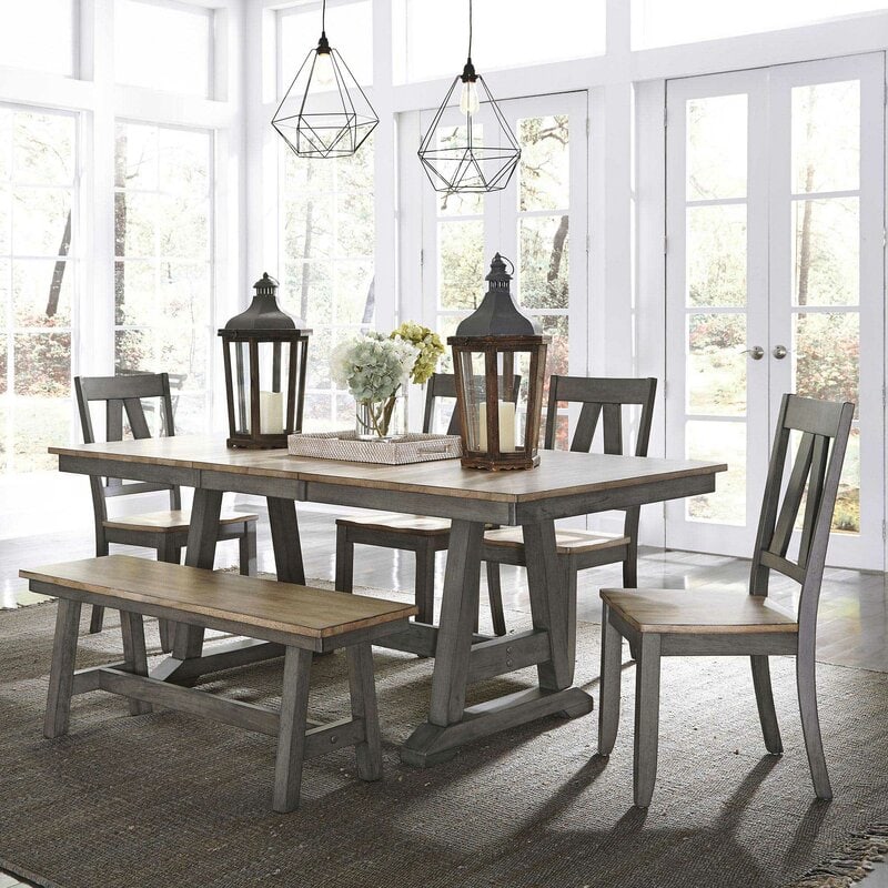 Use Lanterns for a Farmhouse Dining Room