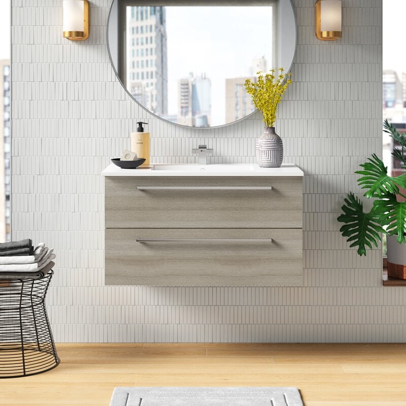 Choose a Wall-Mounted Vanity for Floor Space