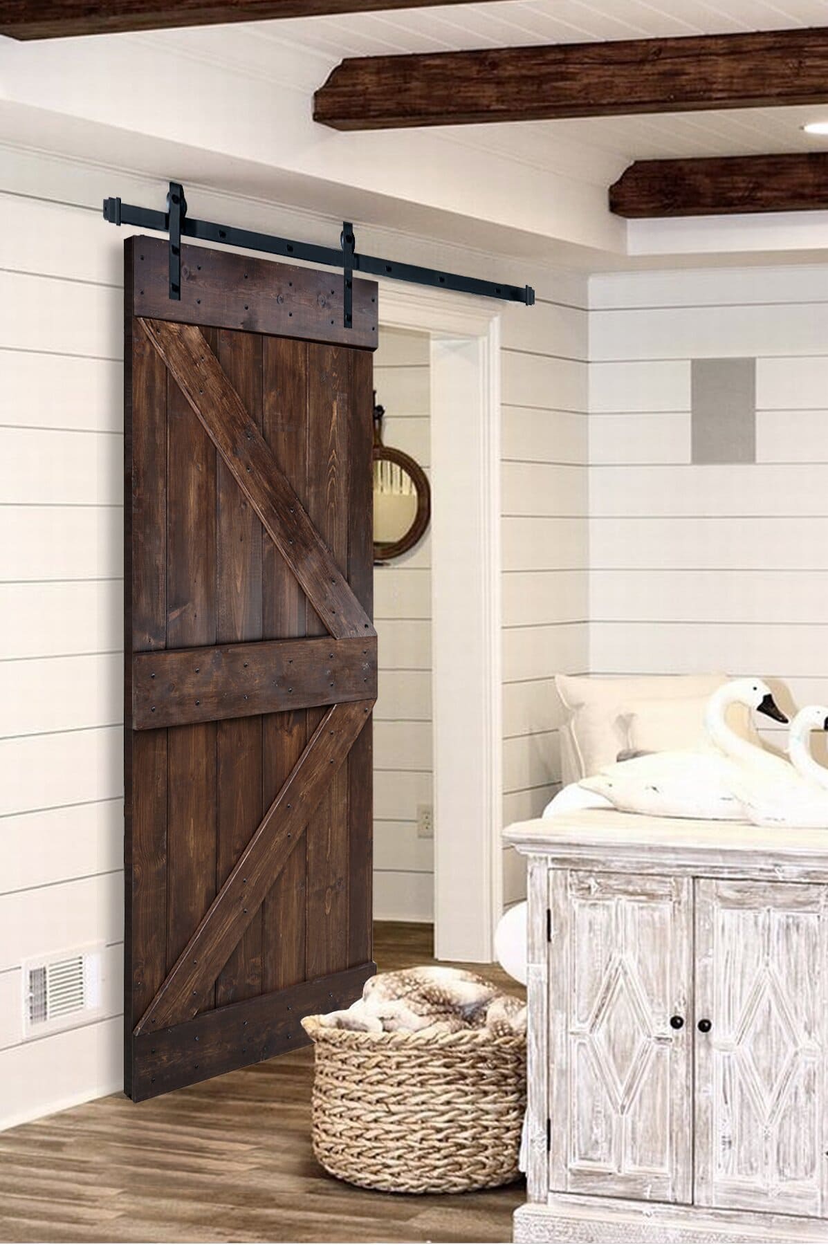 For Farmhouse, Go with a Sliding Barn Wood Door