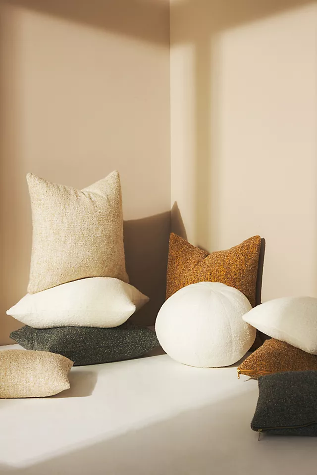 Bouclé Plush Pillows in Contemporary Colors