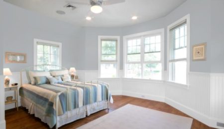 12 Of The Best Sherwin Williams Gray Paint Colors In 2024   4 Lazy Gray In The Bedroom 450x260 