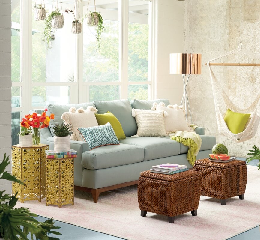 The Soothing Blue-Green Sofa