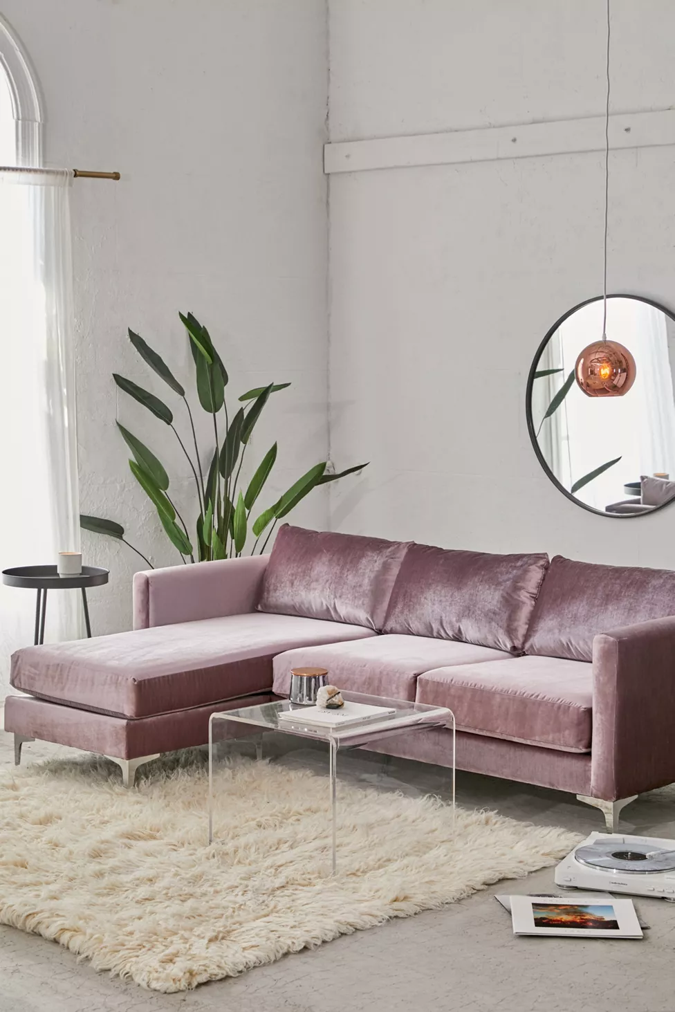 Lavender Velvet Couch