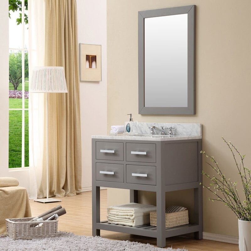 Pair Beige Walls with a Gorgeous Gray Vanity
