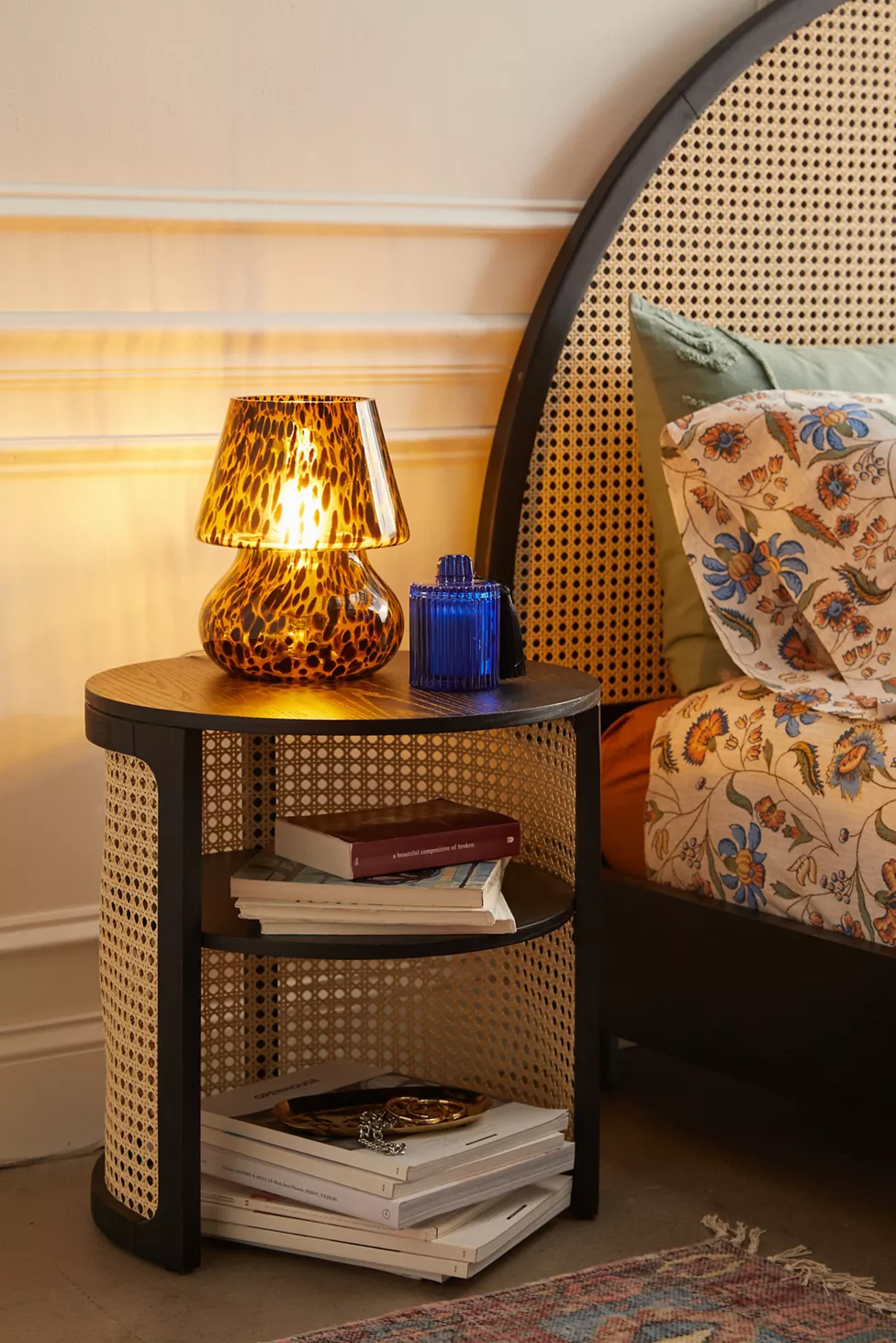 Go Retro with a Curved Bedside Table